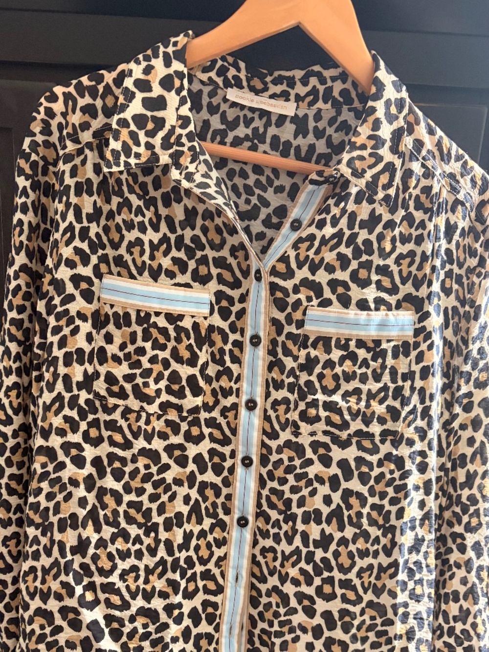 Pookie and Sebastian Leopard Print Blouse